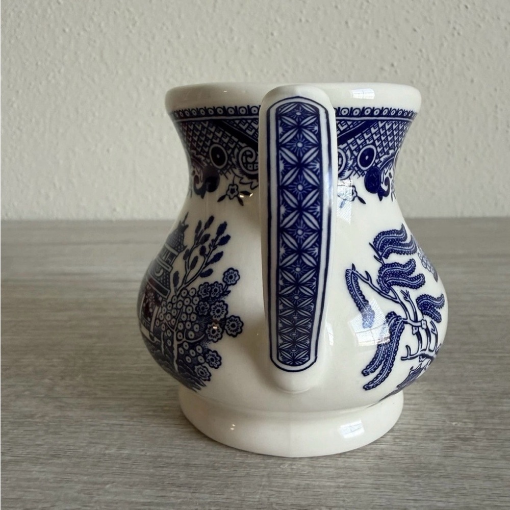 Vintage Churchill Blue Willow Creamer And Sugar Mint Condition Made In England - Picture 6 of 13